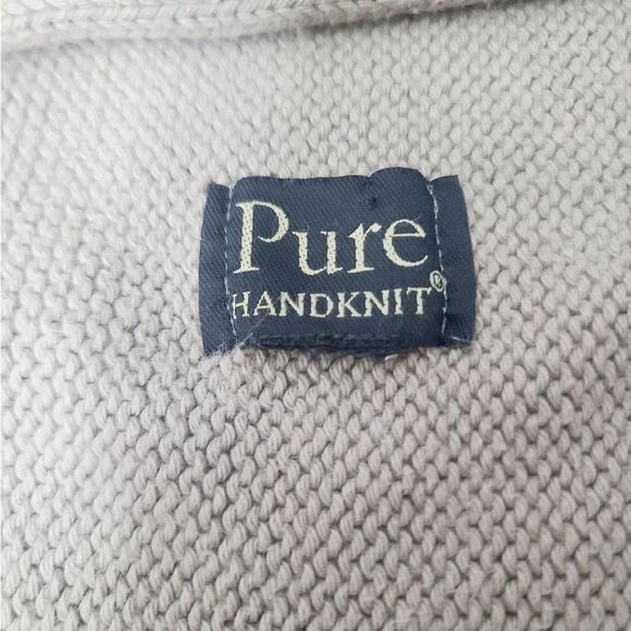 Anthropologie Pure Handknit Crochet Trim Slouchy Shawl Sweater - Picture 8 of 16